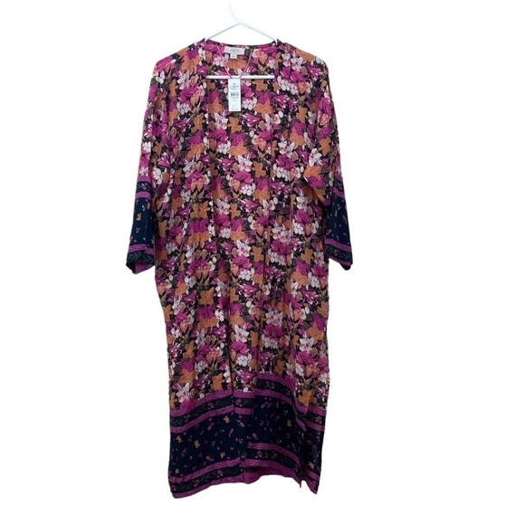 LOFT Long Floral Kimono Duster NWT - Picture 1 of 9